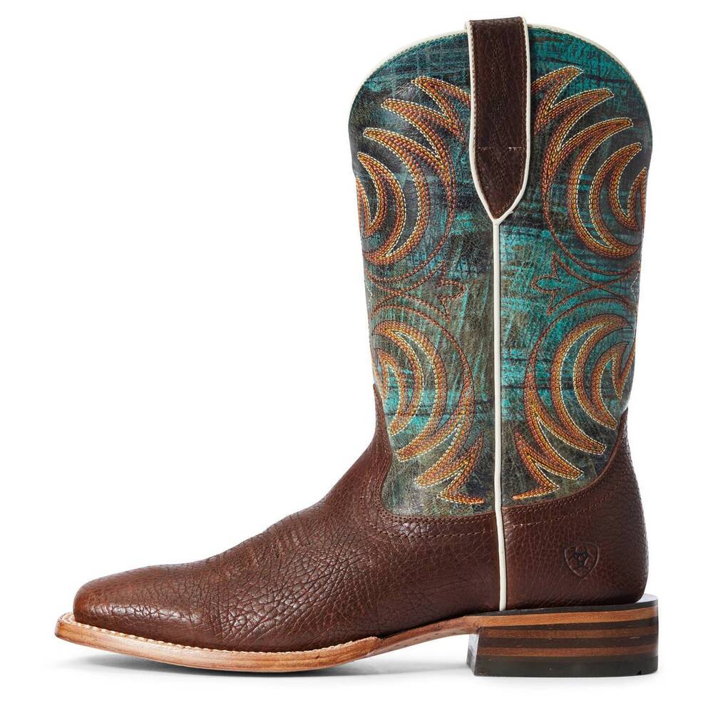 NEW ARIAT men's storm classic western style boot in bottle brown
